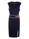 Ralph Lauren Belted Dress In Blue