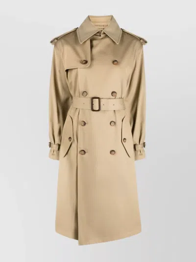Ralph Lauren Belted Long Trench Coat In Neutrals