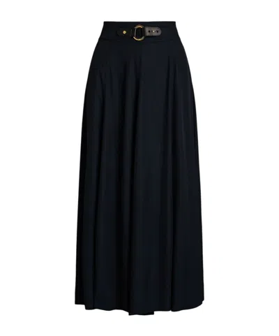 Ralph Lauren Belted Skirt In Black