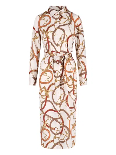 Ralph Lauren Belted-waist Midi Shirt Dress In Neutral