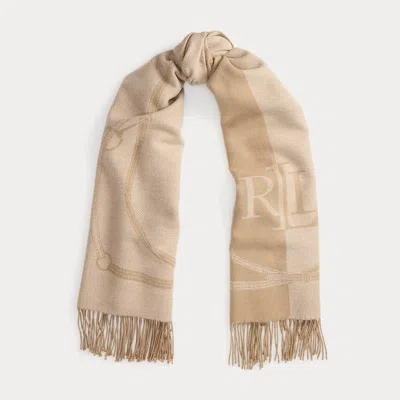 Ralph Lauren Belting-motif & Logo Jacquard Wrap Scarf