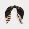 Ralph Lauren Belting-print Silk Square Scarf