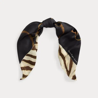Ralph Lauren Belting-print Silk Square Scarf
