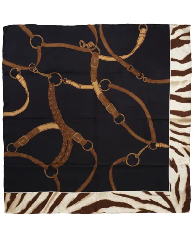 Ralph Lauren Belting Square Scarf In Black