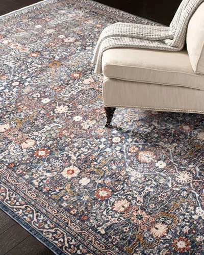 Ralph Lauren Belvoir Power-loomed Rug, 2' X 10' In Blue