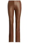 Ralph Lauren Bejamen Soft Leather Pants In Brown