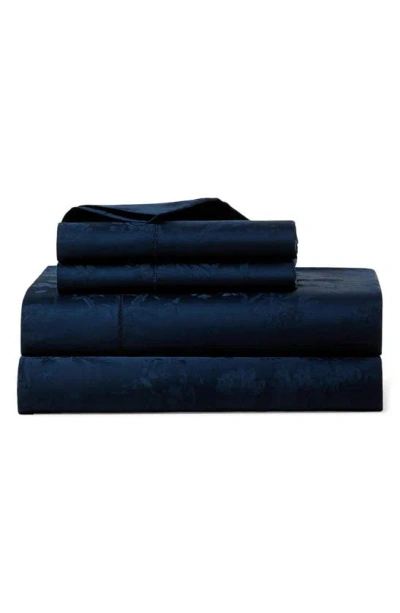 Polo Ralph Lauren Bethany Floral Jacquard Sheet Set In Polo Navy