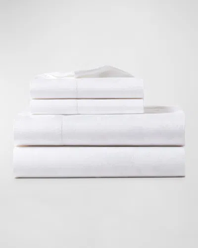 Ralph Lauren Bethany King Jacquard Organic Cotton Fitted Sheet In White