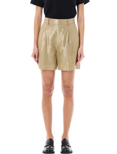 RALPH LAUREN RALPH LAUREN BEVERLEIGH FOILED LINEN SHORT