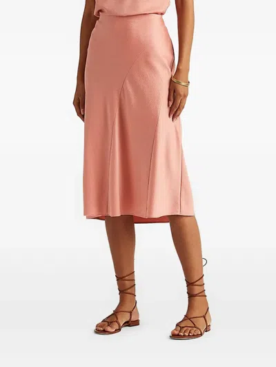 Ralph Lauren Bias-cut A-line Skirt In Orange