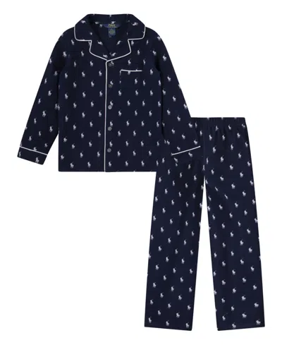 POLO RALPH LAUREN BOYS 8-20 WOVEN LONG SLEEVE AND PANT PAJAMAS, 2-PIECE SET