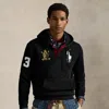 Ralph Lauren Big Pony 20th Anniversary Crest Hoodie In Black