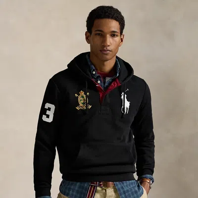 Ralph Lauren Big Pony 20th Anniversary Crest Hoodie In Black