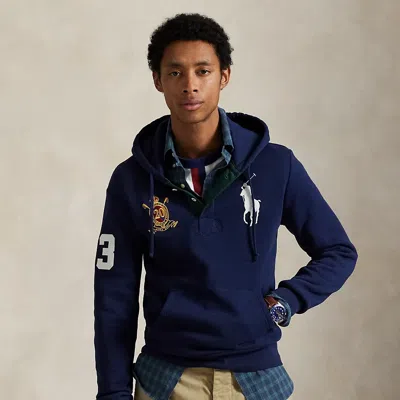 Ralph Lauren Big Pony 20th Anniversary Crest Hoodie In Blue