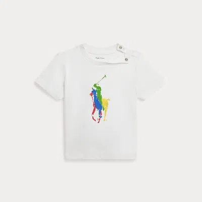 Ralph Lauren Kids' Big Pony Cotton Jersey T-shirt In White