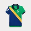 Polo Ralph Lauren Kids' Big Pony Cotton Mesh Polo Shirt In Green