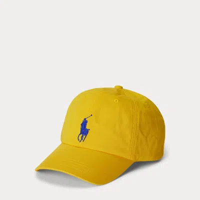 Ralph Lauren Big Pony Cotton Twill Ball Cap In Racing Yellow