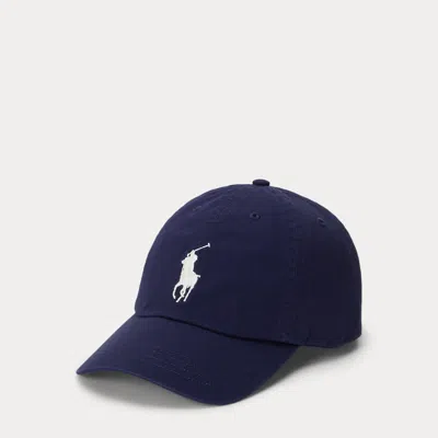 Ralph Lauren Kids' Big Pony Cotton Twill Ball Cap In Refined Navy In Blue