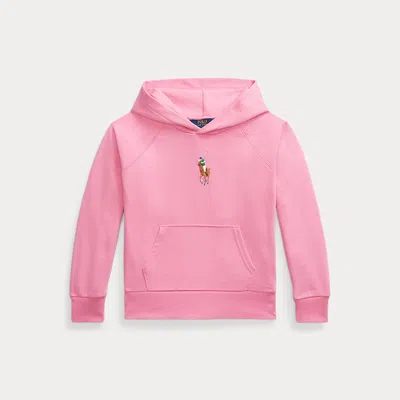 Polo Ralph Lauren Kids' Big Pony French Terry Hoodie In Pink