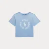 Ralph Lauren Kids' Big Pony Logo Cotton Jersey T-shirt In Blue