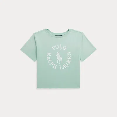 Ralph Lauren Kids' Big Pony Logo Cotton Jersey T-shirt In Green