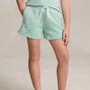 Polo Ralph Lauren Kids' Big Pony Logo Cotton Terry Short In Green