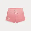 Ralph Lauren Kids' Big Pony Logo Cotton Terry Short In Pink