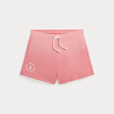 Ralph Lauren Kids' Big Pony Logo Cotton Terry Short In Pink