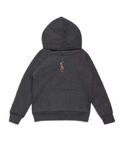 Ralph Lauren Kids' Big Pony Logo Hoodie In Gray