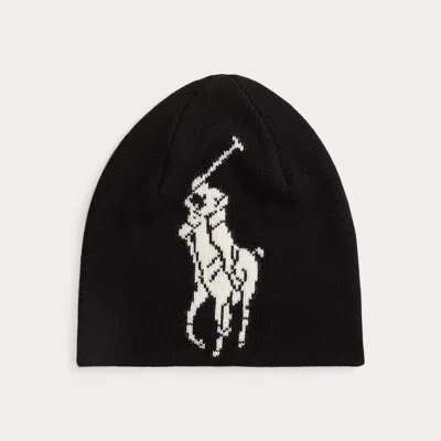 Ralph Lauren Big Pony Merino Wool Beanie In Multi
