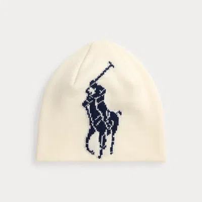 Ralph Lauren Big Pony Merino Wool Beanie In Multi