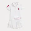 Ralph Lauren Big Pony Mesh Polo Shirt & Skort Set In White
