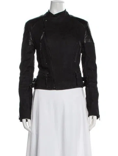 Pre-owned Ralph Lauren Biker Jacket In Black