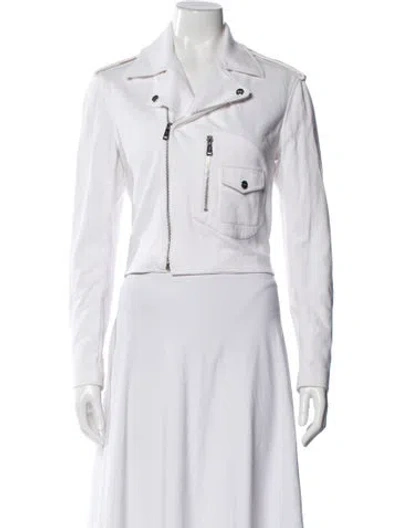 Pre-owned Ralph Lauren Biker Jacket In White