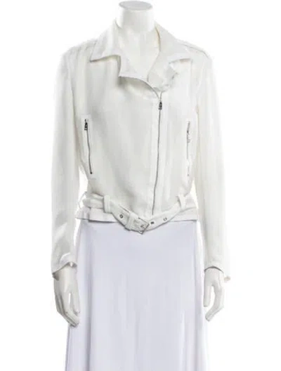 Pre-owned Ralph Lauren Biker Jacket In White