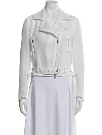 Pre-owned Ralph Lauren Biker Jacket In White
