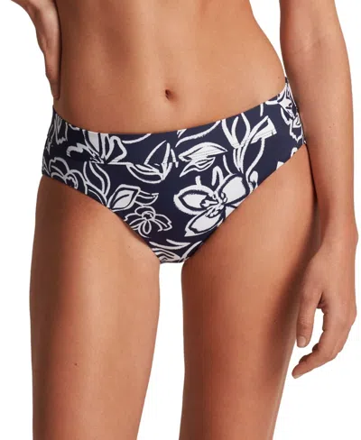 Ralph Lauren Bikini Bottom Women's Black Macrame-ring Hipster Buu535 In Blue