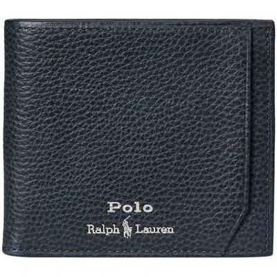 Ralph Lauren Billfold Leather Wallet Navy In Black