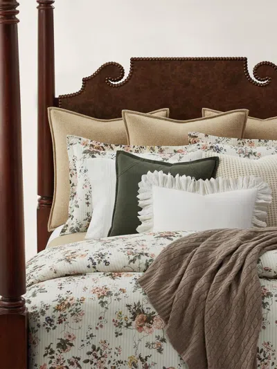 Ralph Lauren Billie Cotton Twill Throw Pillow In Green