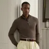 Ralph Lauren Birdseye Cashmere Quarter-zip Sweater In Green
