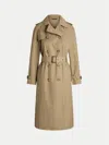Polo Ralph Lauren Double-breasted Twill Trench Coat In Birch Tan