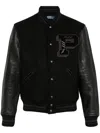 Ralph Lauren Bomber Jacket With Ribbed Cuffs And Pockets In Black