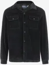 Ralph Lauren Black Corduroy Overshirt In Black