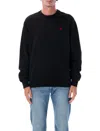 Ralph Lauren Black Cotton Crewneck Pullover In Black