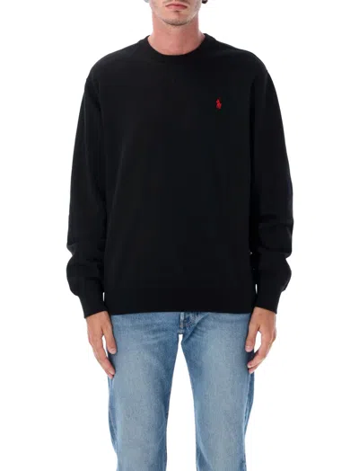 Ralph Lauren Black Cotton Crewneck Pullover