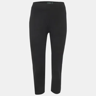 Pre-owned Ralph Lauren Black Cotton Skinny Pants L