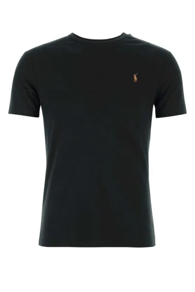 POLO RALPH LAUREN BLACK COTTON T-SHIRT