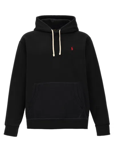 POLO RALPH LAUREN MEN BLACK EMBROIDERED LOGO HOODIE, XL LUXURY SWEATSHIRTS & HOODIES FOR MEN DARVEYS