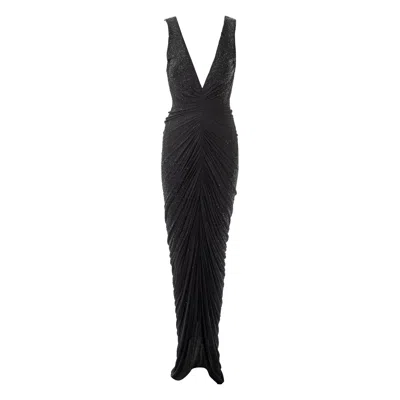 Pre-owned Ralph Lauren Black Hand Beaded Evening Dress, Fw 2013