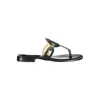 Ralph Lauren Toe Strap Sandals In Black